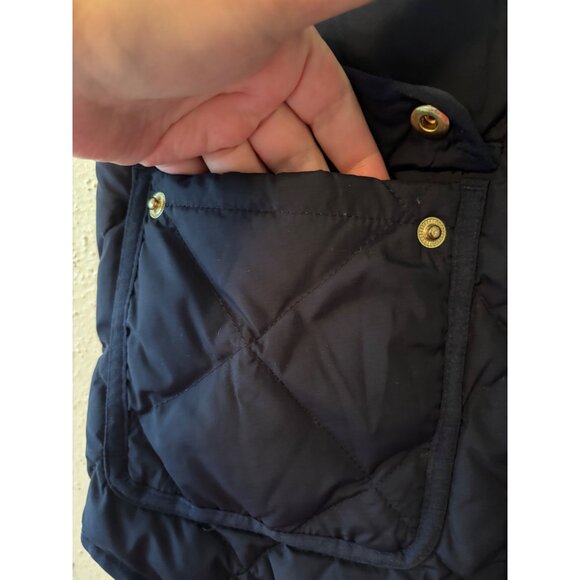 J. Crew Excursion Down Quilted Navy Vest Preppy Academia - Picture 6 of 10
